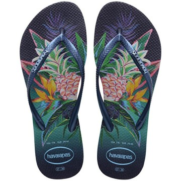 havaianas 哈瓦士 巴西人字拖 女款 Slim tropical 深藍鳳梨 涼鞋 拖鞋 夾腳拖 海灘鞋＊夏日微風＊