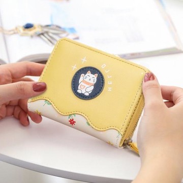 女式錢包女短款2025新款日系可愛少女心零錢包學生錢夾卡包一體包