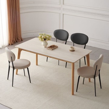 免運/公司貨 餐桌椅 桌椅組合 實木北歐巖板餐桌現代簡約長方形家用小戶型餐桌椅組合飯桌桌子 可開發票 全館五折 工廠現貨直銷 新品特價 z10303