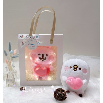 【禮品總部】現貨|實拍 卡娜赫拉娃娃 正版 卡娜赫拉的小動物 粉紅兔兔 Kanahei 小雞P助 禮品袋 禮物提袋
