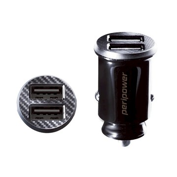 peripower 極速 4.8A 大電流輕量車充 雙孔USB充電  PS-U18  黑色