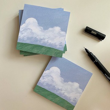 memo pad cloudy days