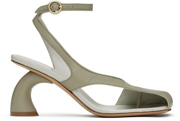 Dries Van Noten 绿色 Asymmetrical 凉鞋