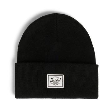 Herschel Elmer Beanie 黑色 全黑 經典 LOGO 時尚 男女 簡約 冬天 針織 帽子 毛帽 現貨