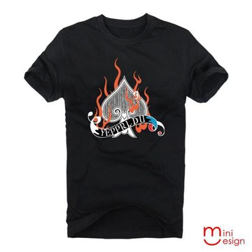 Minidesign-惹火黑桃潮流設計短T 五色
