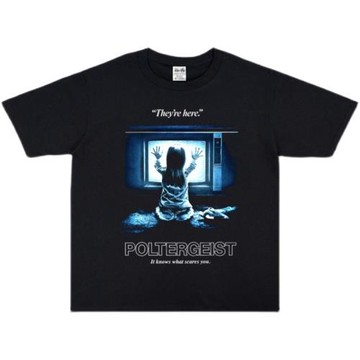 歐美經典懷舊老電影鬼驅人吵鬧鬼個性設計海報印花T恤短袖寬松