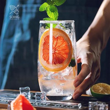 SOING雞尾酒杯網紅酒吧莫吉托果汁飲品杯冰茶杯水晶玻璃無鉛杯子