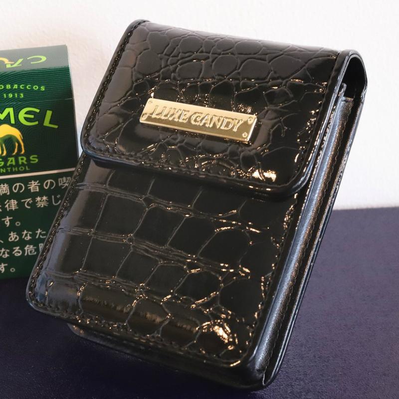Luxe Candy シガレットケース ブラック 黒 レディース 人気 クロコ柄 ブランド シガレットポーチ 素敵なたばこポーチ かわいいタバコケース 通販 Lineポイント最大get Lineショッピング