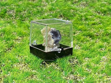 小小能量礦石擺件-可愛精緻小迷你漸層螢石共生黃方解石 能量療癒