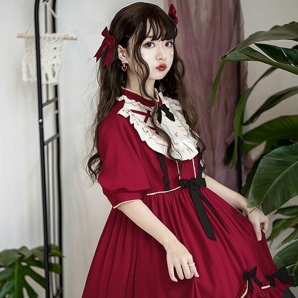 ファンタジー メイド服 萌え コスプレ 衣装 ロリータ ５点セット