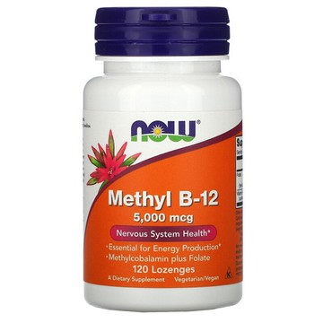 NOW Foods Methyl B12 5000 mcg - 120 Lozenges
