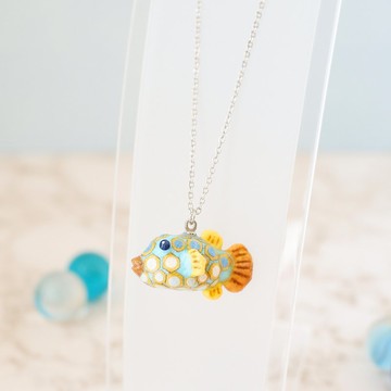 和紙飾品 項鍊 河豚 / 魚類 成魚款式