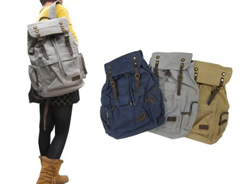 後背包大容量可a4資夾主袋+外袋共四層14吋電腦防水帆布水瓶外袋