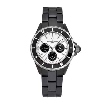 valentino coupeau范倫鐵諾古柏邁動三眼陶瓷腕錶-5