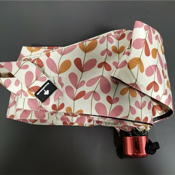 超美膩三色堇小清新超輕迷你太陽傘黑膠防曬晴雨兩用傘攜帶方便