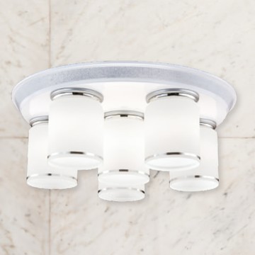 金屬彩繪白玉玻璃吸頂燈 F37-21-92495