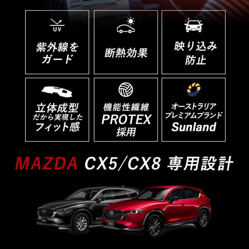 Sunland サンランド ダッシュボードマット CX-5 CX-8 楽天市場】マツダ CX-5 KF系 CX-8 KG系 HUD装着車向け 専用