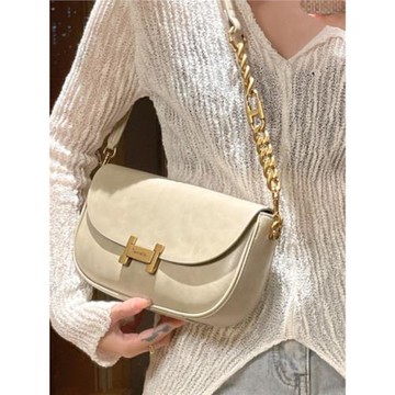 MK DA包包女2025新款簡約鏈條腋下小方包百搭真皮質感單肩斜挎包