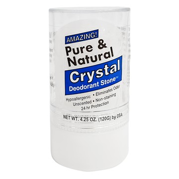 美國 DSA-Pure&Natural 礦物鹽固體除臭棒 大 無香藍標 120g  1瓶