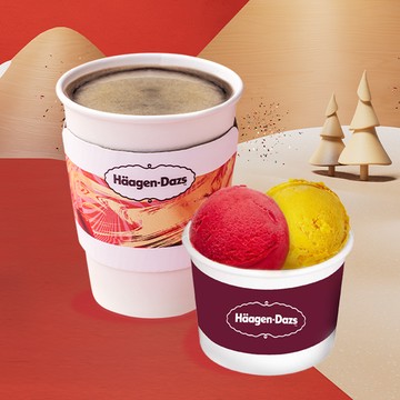 [誕生日幸運禮]【Häagen-Dazs哈根達斯】甜蜜下午茶組 喜客券 (杯裝雙球冰淇淋+$150元飲品)