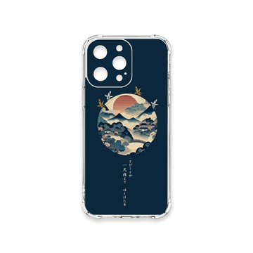 iPhone 15 Pro Max 殼 TRON IPHONE 15 PRO MAX 圓形復古山水畫系列 四角防摔殼 手機殼