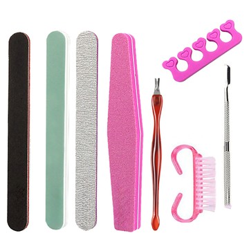 神崎家居 美甲修甲工具8件組  粉色  1組