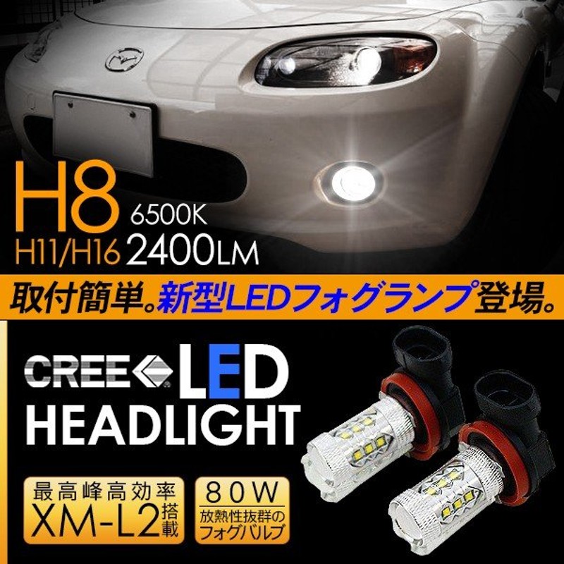 LED フォグランプ 6500K ホワイト H8 H11 H16 フォグライト 【ギフ_包装】