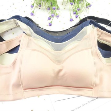 富嘉嘉913女內衣BC杯無鋼圈運動抹胸背心式蠶絲蛋白瑜伽透氣文胸