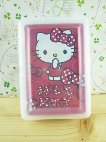 【震撼精品百貨】Hello Kitty 凱蒂貓 撲克牌-圓點圖案-紅色 震撼日式精品百貨
