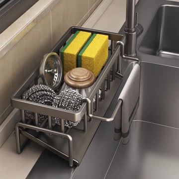 🔥在臺出貨🔥廚房置物架 瀝水架 抹布收納水龍頭洗菜池洗碗水槽用品收納神器