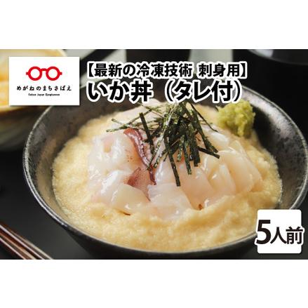 ふるさと納税 海鮮丼の具 イカ 60g（タレ付）× 5人前 福井県鯖江市