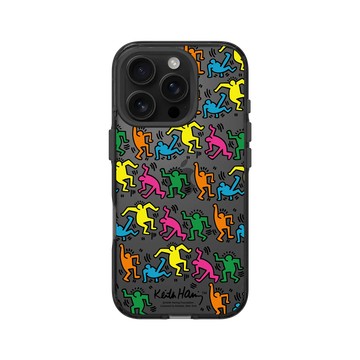 iPhone 16 Pro Clear 酷墨灰 - Keith Haring - 跳舞的人