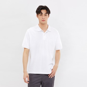 Hang Ten- 經典純棉短袖POLO衫-男(白色)