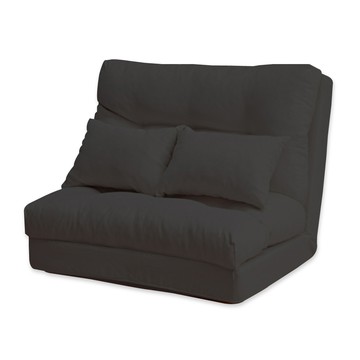 【班尼斯】日式櫻花沙發床椅~雙人坐單人睡-黑色