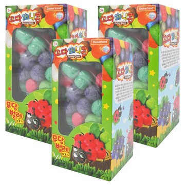 Donerland 魔法迷你玉米黏土 - 天然澱粉食用色素 安全無毒 培養想像力 手部精細動作  瓢蟲 什錦色  3組