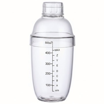 bargogo 胖胖雪克杯-530ML 手打檸檬茶專用 食品級PC材質  透明  1個