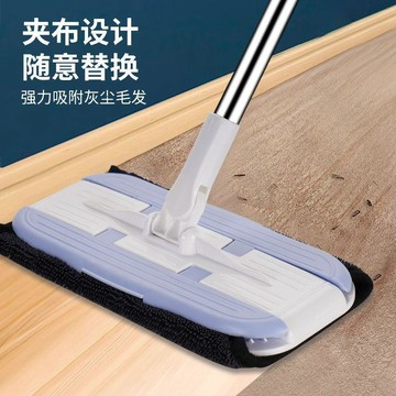 ✨【強力一字型平板】不鏽鋼夾布拖把｜大容量清潔套裝｜懶人家居神器｜自動夾布＋不鏽鋼桿｜一拖即淨 不彎腰不髒手