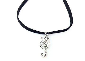 小海馬 / 麂皮黑繩（頸鍊）