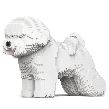 JEKCA 站姿比熊犬積木 M號  1個  白色