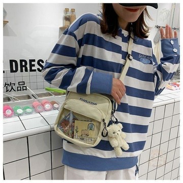 🚚限量搶購🚚原宿可愛古著感少女 斜  挎包   chic軟妹帆布小  包包  萌  痛包  小食量