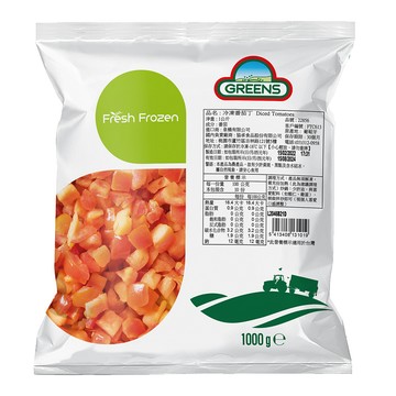 GREENS 冷凍番茄丁(1000g/包)