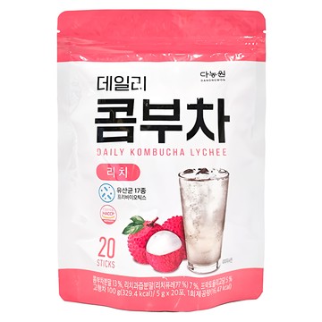 Danongwon 乳酸菌康普茶 荔枝  健康無糖 零卡路里 氣泡感  5g  20條  1袋