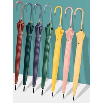 日系小清新ins黑膠防曬防紫外線晴雨兩用情侶傘雨遮傘純色傘16K