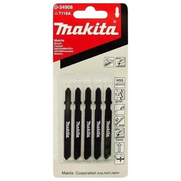 Makita 線鋸片T118A(5入)-金屬用 D-34908