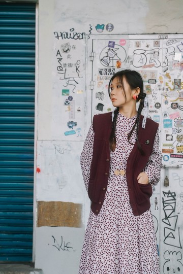 Vintage 古著 背心 古著背心 立體壓紋羊毛背心 | 純情百貨行