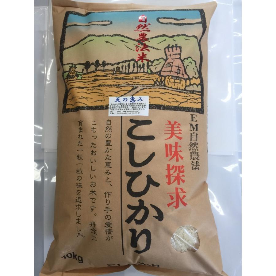 お米 令和4年産 新米 自然農法米こしひかり「天の恵み」白米 10kg