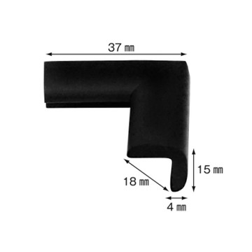 【日本CAR-BOY】尖角防護軟墊(極細)(黑)(幫危險尖角加上柔軟防護)