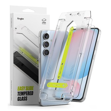 Ringke Easy Slide Glass 適用於 Galaxy S24 FE 鋼化玻璃屏幕保護膜的