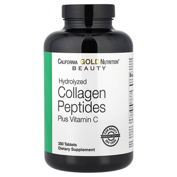 California Gold Nutrition, 水解膠原蛋白肽，I 型和 III 型，維生素 C，250 片