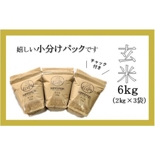 ふるさと納税 岩手県 二戸市 甘くてもっちり、冷めても美味しいお米「きらほ」玄米 計6kg（2kg×3袋）※令和5年産米